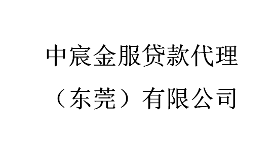 中宸金服貸款代理（東莞）有限公司